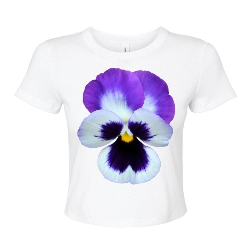 EN FLEURS JUMBO FLOWER BABY TEE — PANSY